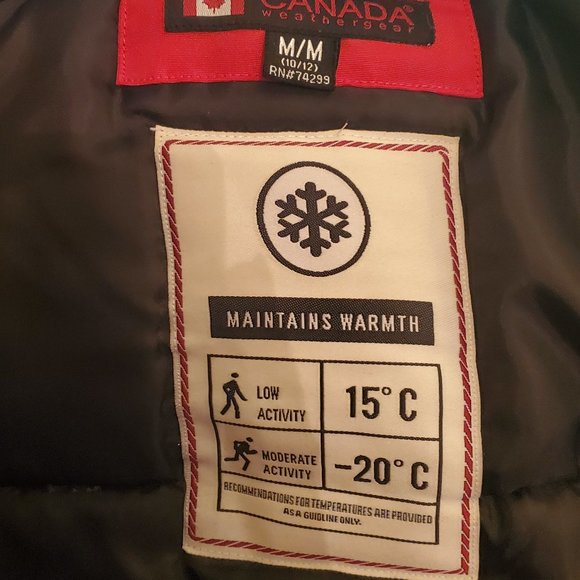 Boy's Canada Down Goose Size 10/12 Weather Gear - Picture 4 of 4